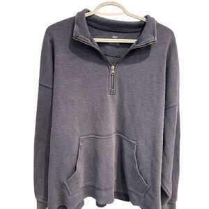 Blue/Grey Quarter-Zip Pullover